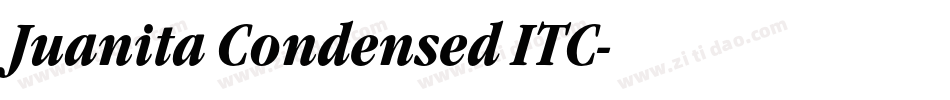 Juanita Condensed ITC字体转换